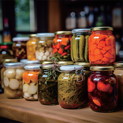 Bottled canned goods